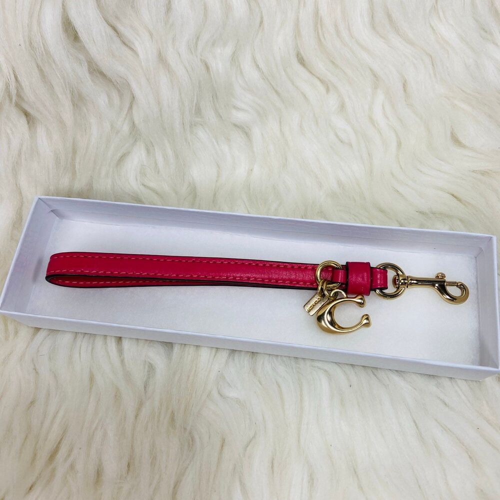 Coach Leather Wrist Strap For Wallet